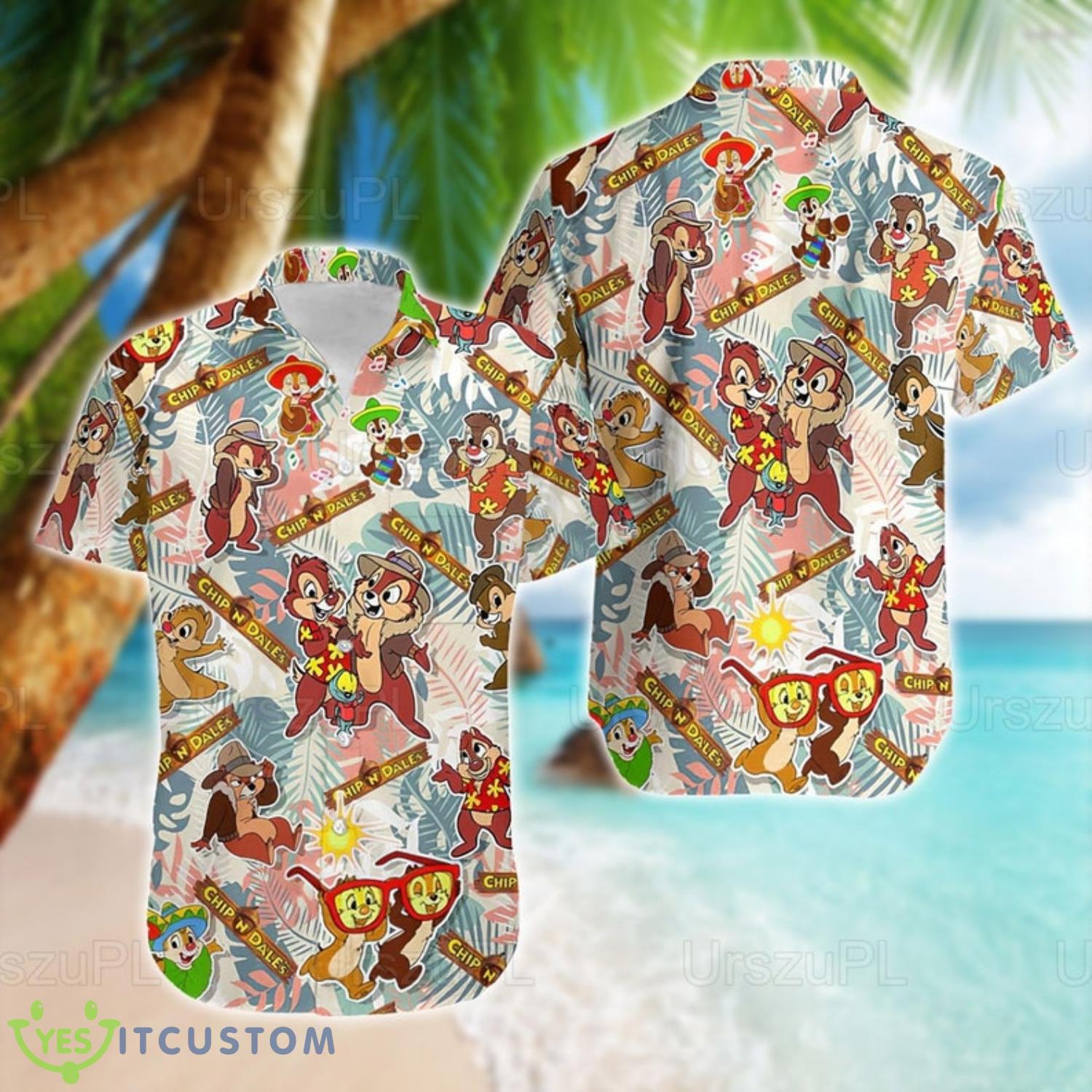 Chip And Dale Funny Hawaiian Shirt Product Photo 1