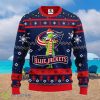 Christmas Gift NHL Columbus Blue Jackets Logo With Funny Grinch 3D Ugly Christmas Sweater For Fans Product Photo 1