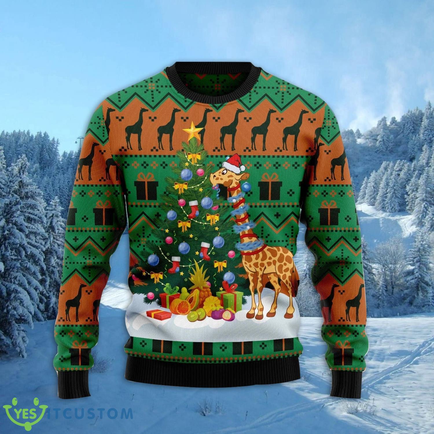 Christmas Tree Giraffe 3D Ugly Christmas Sweater For Men And Women Christmas Gift 8 Christmas Tree Giraffe 3D Ugly Christmas Sweater For Men And Women Christmas Gift Product Photo 2