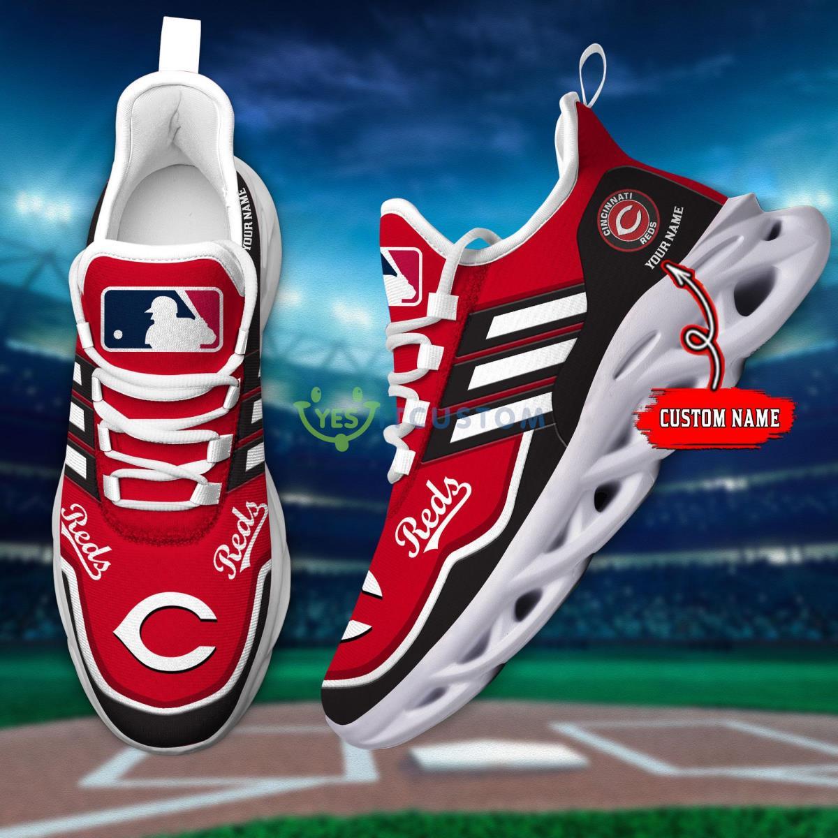 Cincinnati Reds MLB Custom Name Max Soul Sneakers 4 Cincinnati Reds MLB Custom Name Max Soul Sneakers Product Photo 4