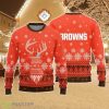 Cleveland Browns Christmas Big Reindeer Pattern Christmas Gift 3D Ugly Christmas Sweater Product Photo 1
