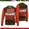 Cleveland Browns Christmas Forrest Winter Pattern Ugly Christmas Sweater Product Photo 1