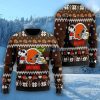 Cleveland Browns Cute The Snoopy Show Football Helmet 3D Ugly Christmas Sweater Christmas Gift For Sport Fans Product Photo 1