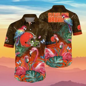 Cleveland Browns NFL Flower Hawaiian Shirt Ideal Gift For Fans Product Photo 1