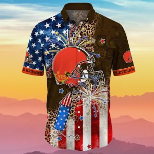 Cleveland Browns NFL Hawaiian Shirt Independence Day Best Gift For Men And Women Fans 4 Cleveland Browns NFL Hawaiian Shirt Independence Day Best Gift For Men And Women Fans Product Photo 2