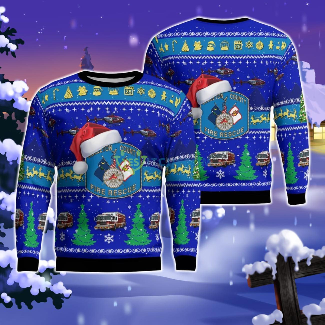 Colleton County Fire Rescue Christmas AOP Ugly Sweater For Men Women 3 Colleton County Fire Rescue Christmas AOP Ugly Sweater For Men Women Product Photo 1