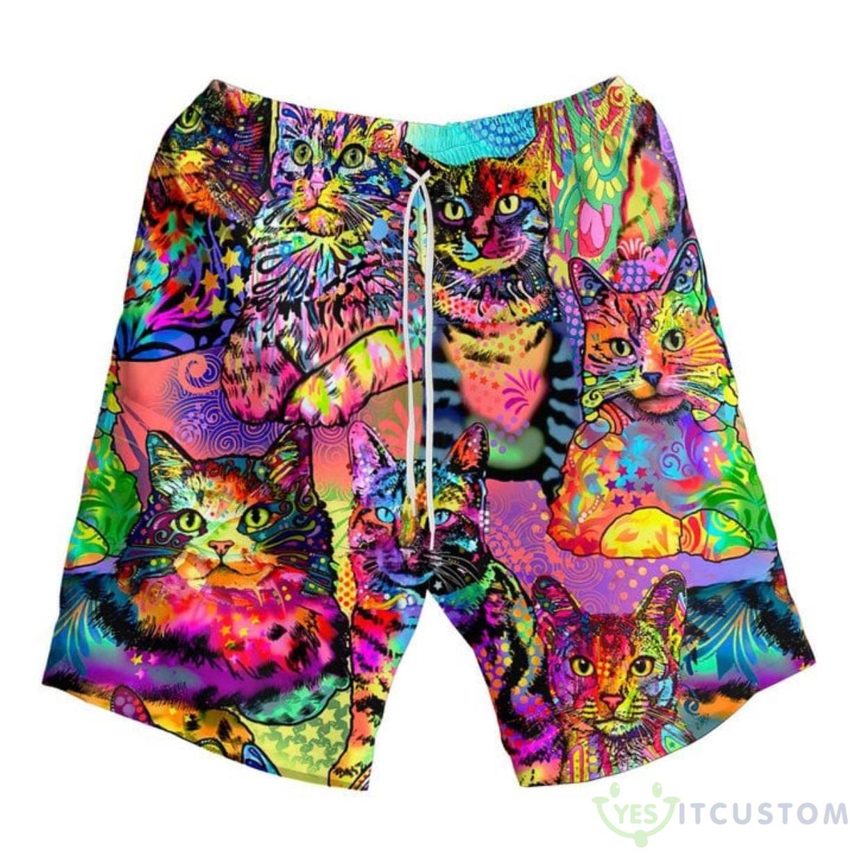 Colorful Cat All Printed 3D Hawaiian Shirt For Cat Lovers 5 Colorful Cat All Printed 3D Hawaiian Shirt For Cat Lovers Product Photo 2