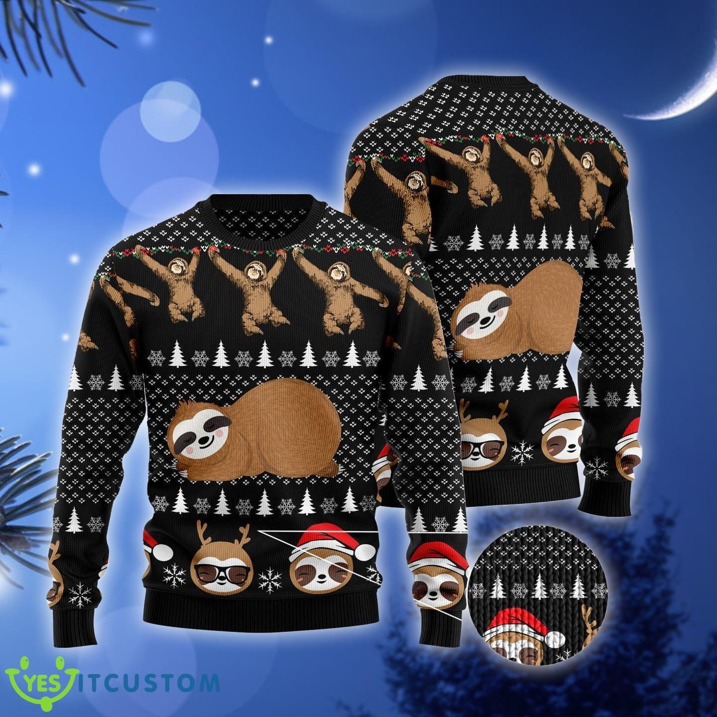 Crazy Sloth Ugly Christmas Sweater Gift Men Women 3 Crazy Sloth Ugly Christmas Sweater Gift Men Women - Crazy Sloth Ugly Christmas Sweater Gift Men Women_3