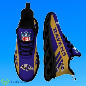 Custom Name Baltimore Ravens NFL Max Soul Shoes Special Gift Product Photo 2