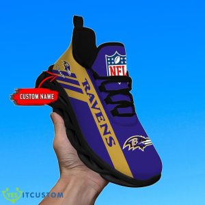Custom Name Baltimore Ravens NFL Max Soul Shoes Special Gift Product Photo 1