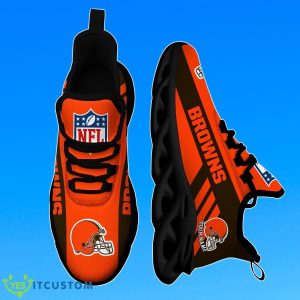 Custom Name Cleveland Browns NFL Max Soul Shoes Special Gift Product Photo 3