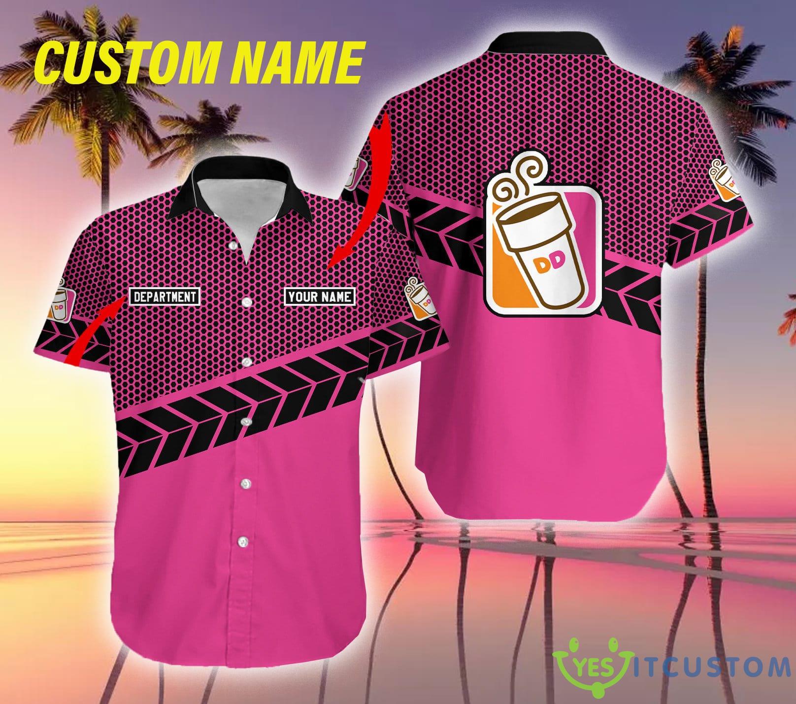 Custom Name Dunkin’ Donuts Brand Vibrant 3D Hawaiian Shirt For Summer 2 Custom Name Dunkin’ Donuts Brand Vibrant 3D Hawaiian Shirt For Summer - Custom Name Dunkin’ Donuts Brand Vibrant 3D Hawaiian Shirt For Summer