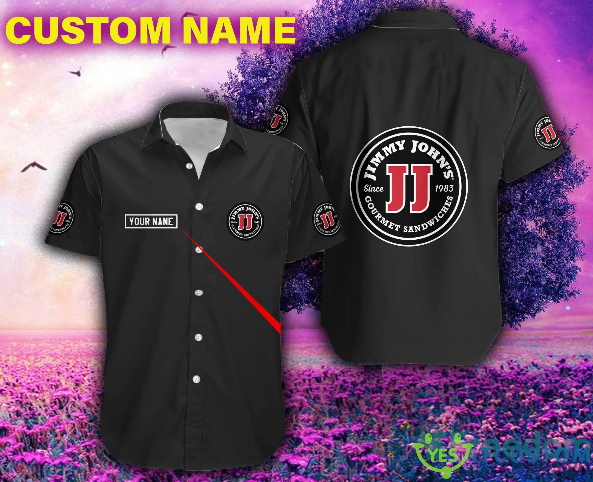 Custom Name jimmy john's Logo High Quality 3D Hawaiian Shirt Gift For Men Women - Custom Name jimmy john's Logo High Quality 3D Hawaiian Shirt Gift For Men Women