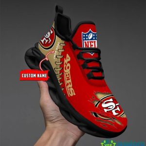 Custom Name San Francisco 49ers NFL Max Soul Shoes Chunky Sneakers Gift For Fans - San Francisco 49ers Personalized NFL Max Soul Shoes_4