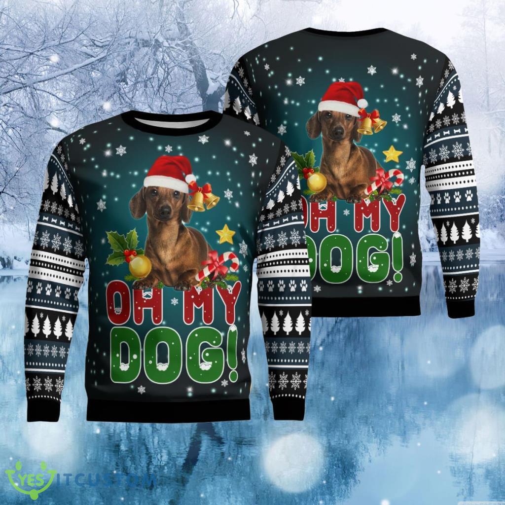 Dachshund Christmas Ugly Sweater Funny Gift 3 Dachshund Christmas Ugly Sweater Funny Gift Product Photo 1