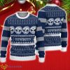 Dallas Cowboys Christmas Jack Skellington Face Pattern Ugly Christmas Sweater Product Photo 1