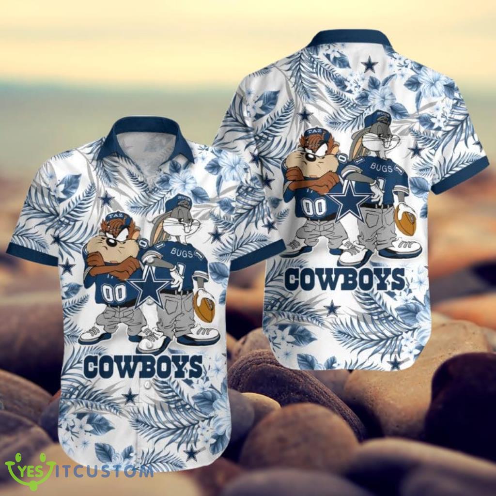 Dallas Cowboys Taz And Bugs NFL teams Hawaiian Shirt For Men And Women 2 Dallas Cowboys Taz And Bugs NFL teams Hawaiian Shirt For Men And Women Product Photo 1