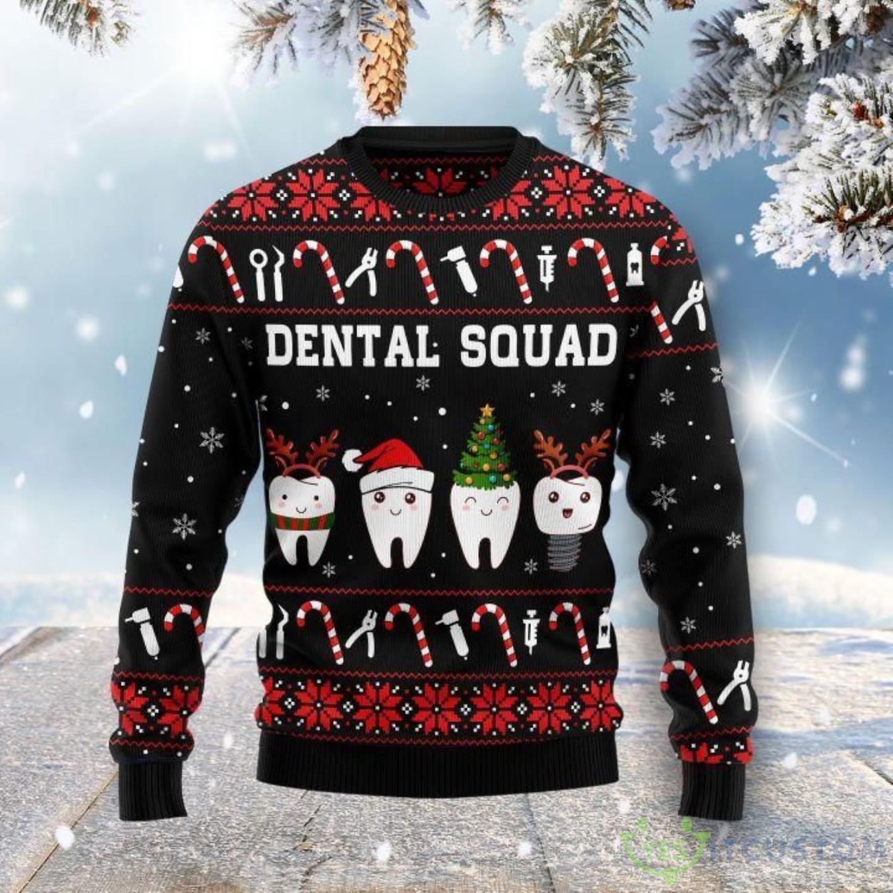 Dental Squad Ugly Sweater For Christmas 3 Dental Squad Ugly Sweater For Christmas Product Photo 1