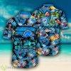 Detroit Lions NFL Flower Logo Colorful Collar Hawaiian Shirt - Detroit Lions NFL Flower Logo Coloful Hawaiian Shirt Photo 2