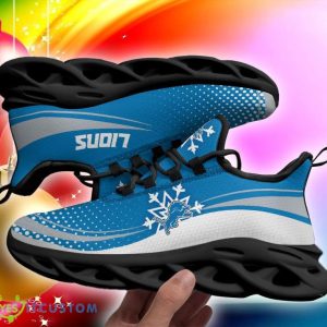 Detroit Lions Xmas Pattern Max Soul Sneakers Snowflakes Christmas Shoes - Detroit Lions Xmas Pattern Chunky Sneakers Ugly Christmas Max Soul Shoes Photo 6