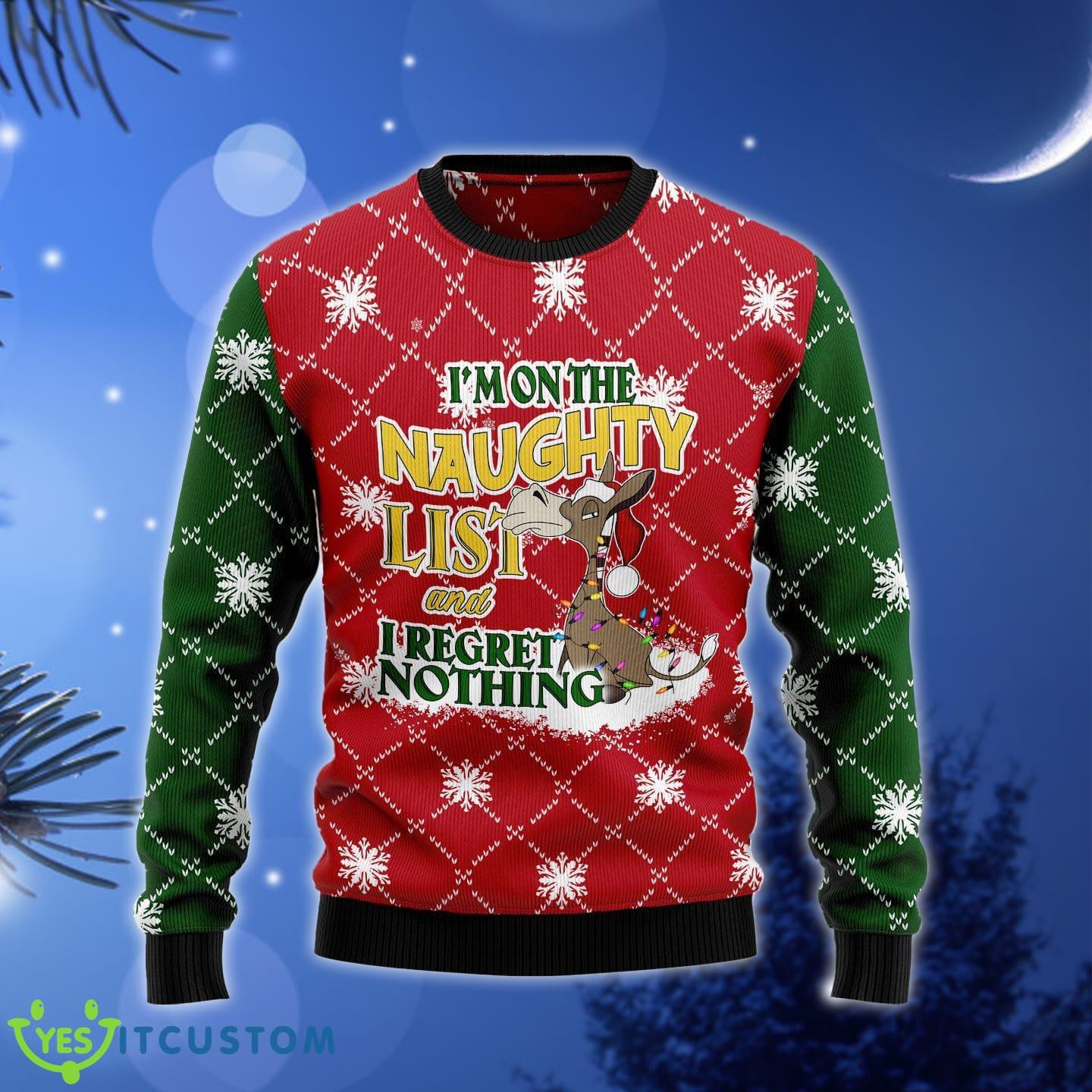 Donkey Naughty List Ugly Christmas Sweater Gift Men Women - Donkey Naughty List Ugly Christmas Sweater Gift Men Women_1