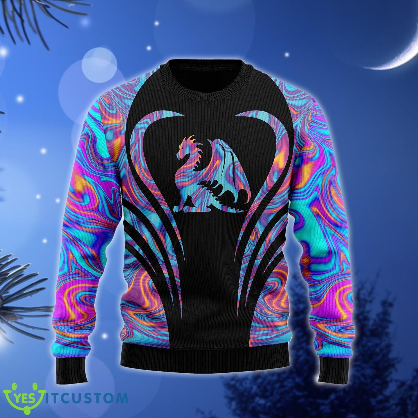 Dragon Color Ugly Christmas Sweater Gift Men Women - Dragon Color Ugly Christmas Sweater Gift Men Women_1