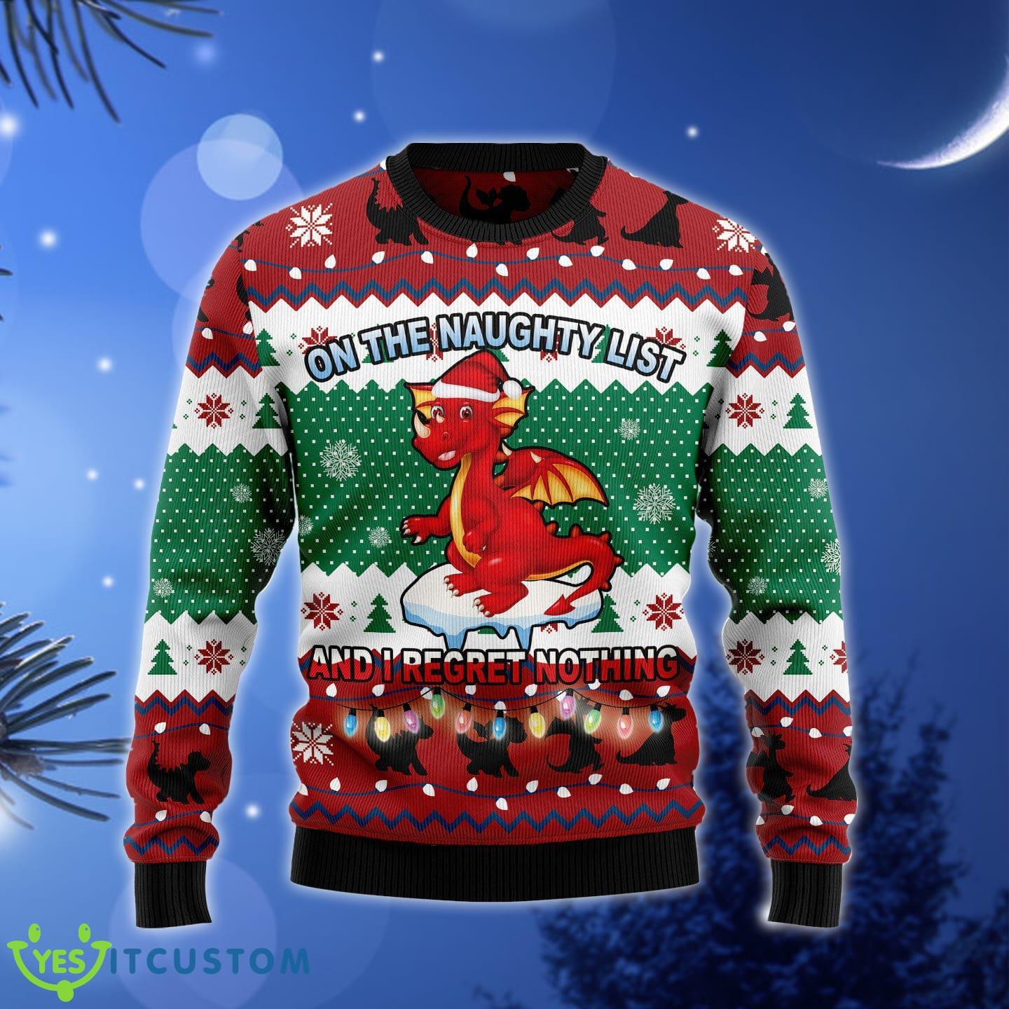 Dragon List Ugly Christmas Sweater Gift Men Women - Dragon List Ugly Christmas Sweater Gift Men Women_1