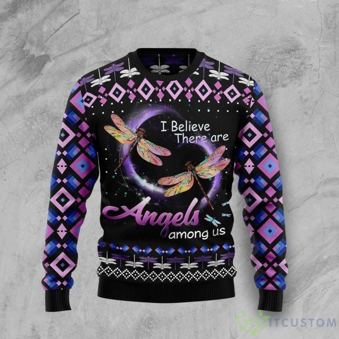 Dragonfly Angels Ugly Sweater For Christmas 3 Dragonfly Angels Ugly Sweater For Christmas Product Photo 1