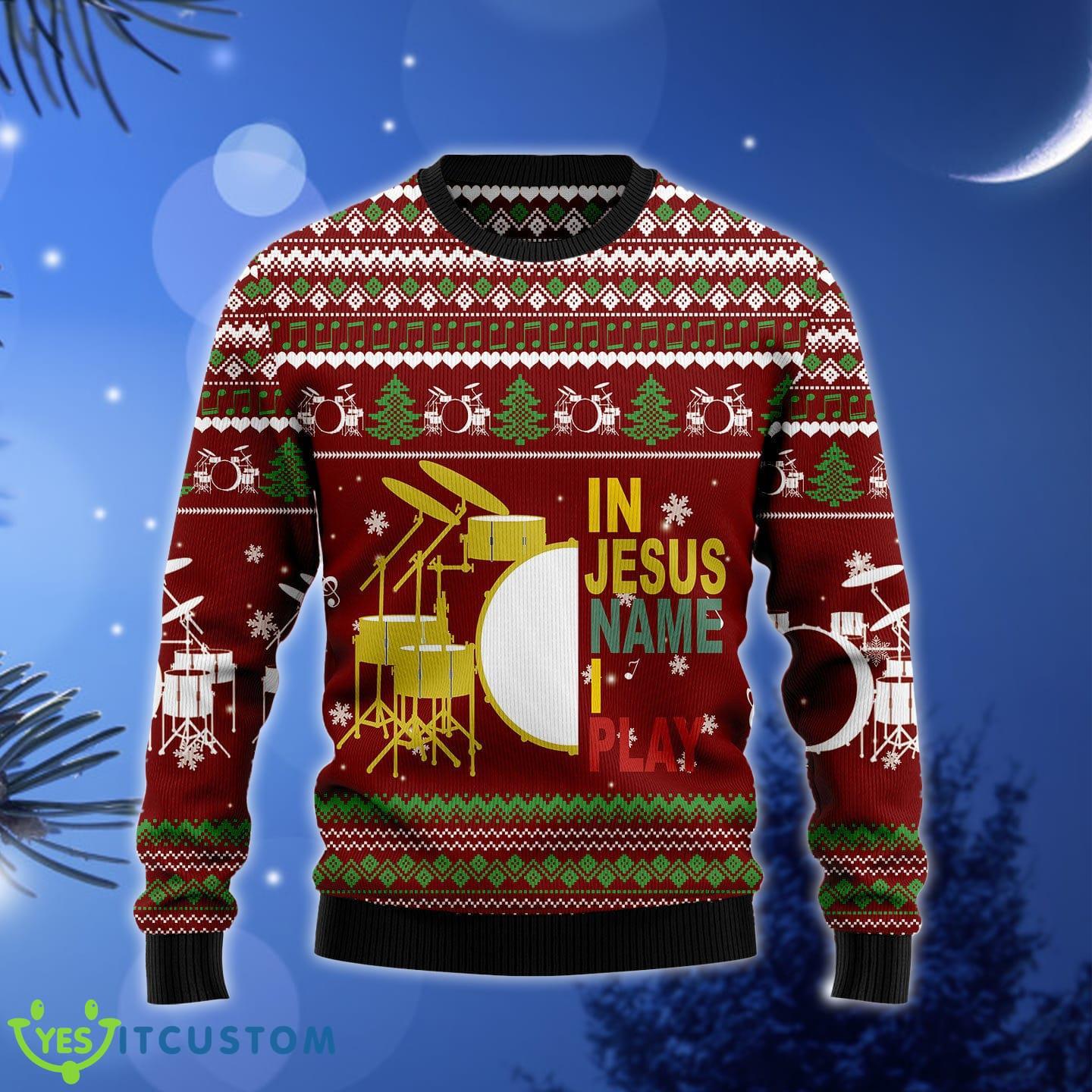 Drum I Play Ugly Christmas Sweater Gift Men Women - Drum I Play Ugly Christmas Sweater Gift Men Women_1