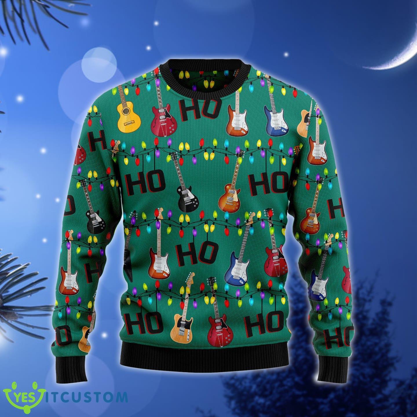 Electric Guitar Hohoho Ugly Christmas Sweater Gift Men Women - Electric Guitar Hohoho Ugly Christmas Sweater Gift Men Women_1