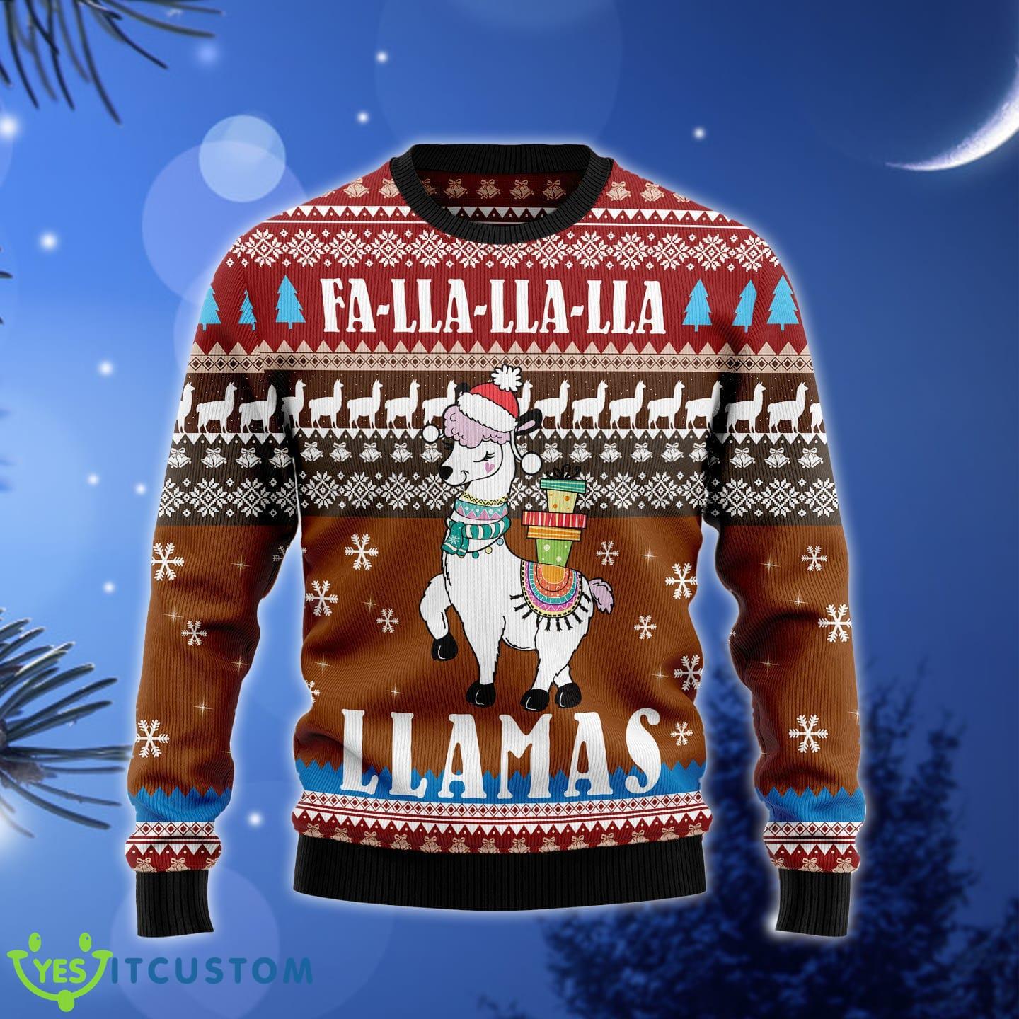 Fa Lla Lla Llamas Ugly Christmas Sweater Gift Men Women - Fa Lla Lla Llamas Ugly Christmas Sweater Gift Men Women_1