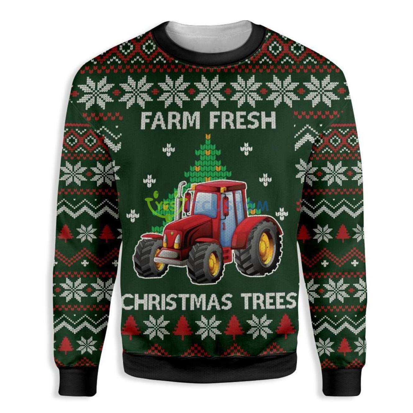 Farm Fresh Ugly Sweater For Christmas 3 Farm Fresh Ugly Sweater For Christmas Product Photo 1