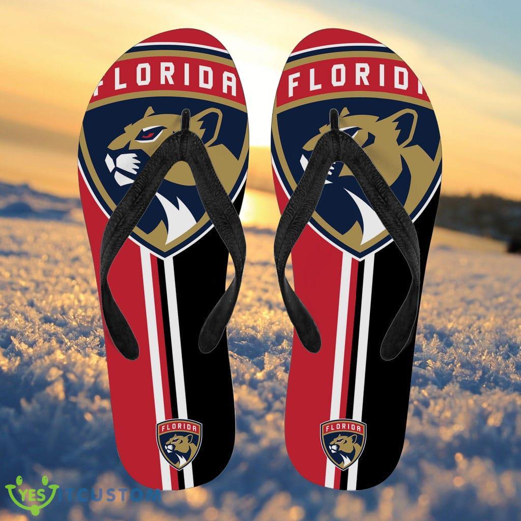 Florida Panthers Fan Gift Two Main Colors Flip Flops 3 Florida Panthers Fan Gift Two Main Colors Flip Flops Product Photo 1