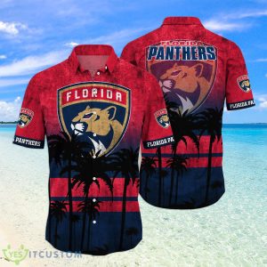 Florida Panthers NHL Logo Coconut Tropical Hawaiian Shirt Beach Gift For Fans Product Photo 1