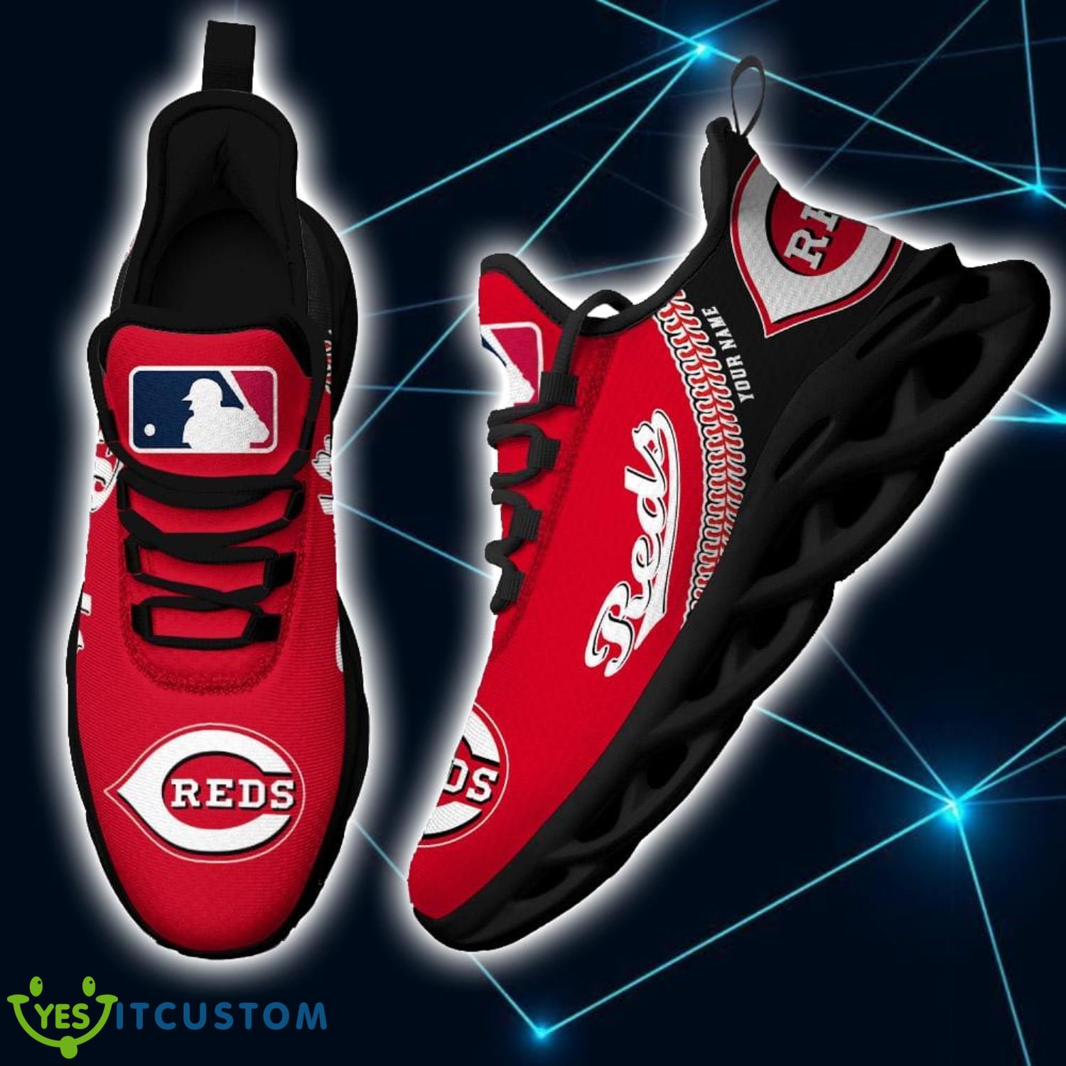 For Fans MLB Cincinnati Reds Personalized Name Max Soul Sneakers 4 For Fans MLB Cincinnati Reds Personalized Name Max Soul Sneakers Product Photo 4