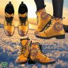 Golden Peace Hand Crafted Awesome Logo LSU Tigers Leather Leather Boots Gift For Fans Product Photo 1