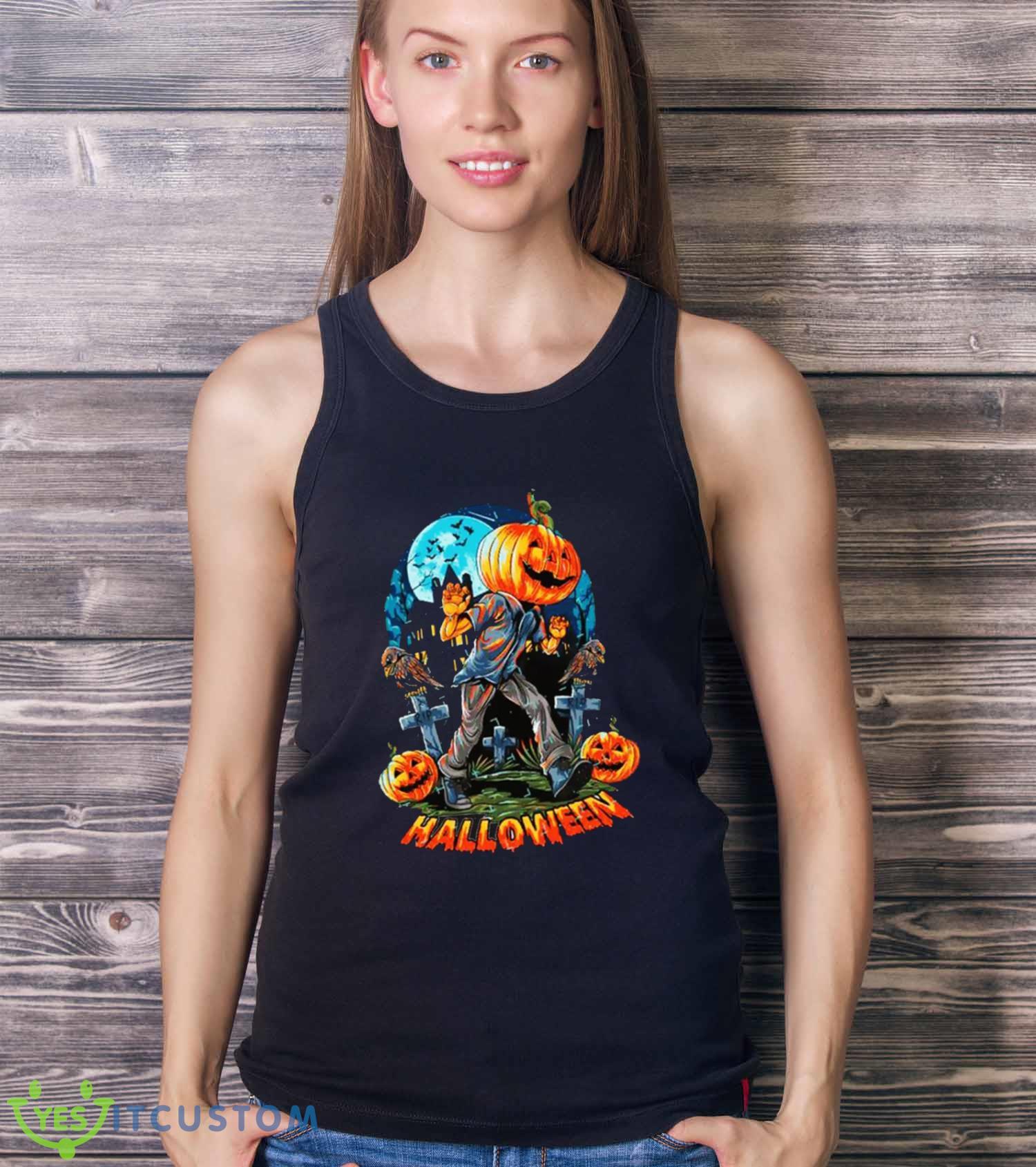 Halloween Pumpkins T-Shirt For Men Women And Youths 5 Halloween Pumpkins T-Shirt For Men Women And Youths - Ladies Tank Top