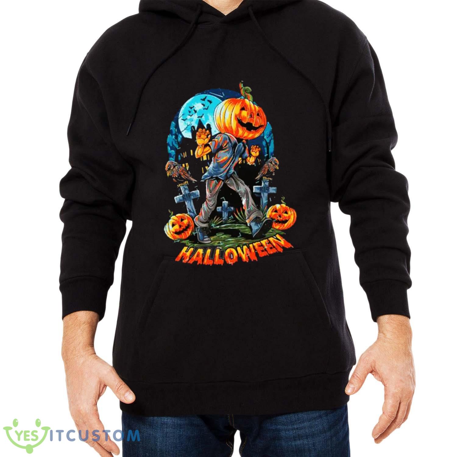 Halloween Pumpkins T-Shirt For Men Women And Youths 6 Halloween Pumpkins T-Shirt For Men Women And Youths - Men Black Hoodie