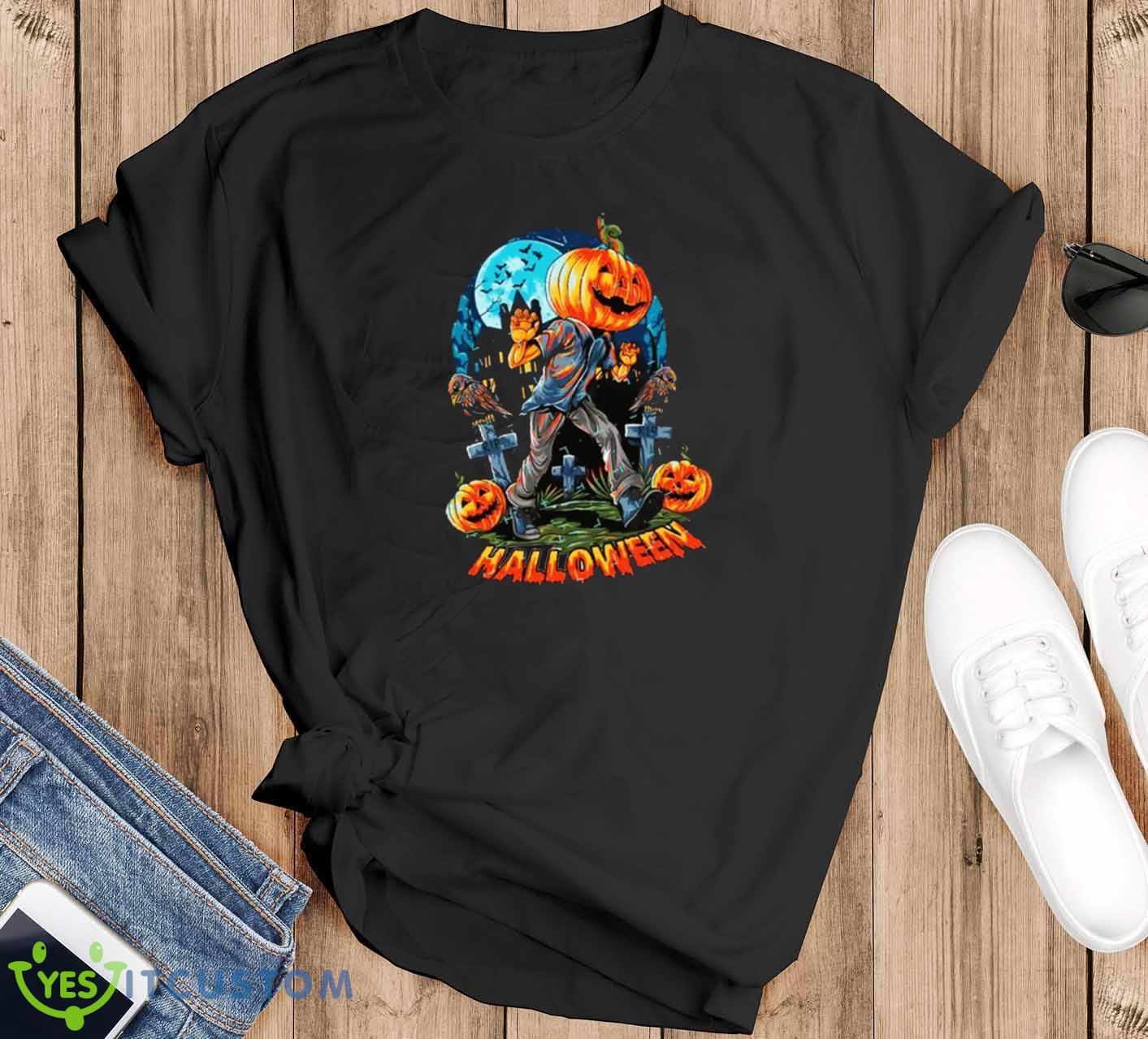 Halloween Pumpkins T-Shirt For Men Women And Youths 18 Halloween Pumpkins T-Shirt For Men Women And Youths - Black T-Shirt
