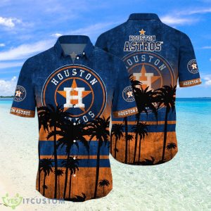 Houston Astros MLB Logo Coconut Tropical Hawaiian Shirt Beach Gift For Fans Product Photo 1