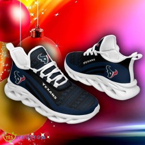 Houston Texans Christmas Pattern Max Soul Sneakers Snowflakes Christmas Shoes - Houston Texans Christmas Pattern Chunky Sneakers Ugly Christmas Max Soul Shoes Photo 2