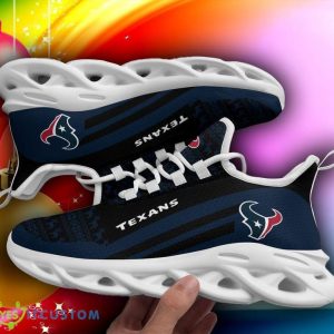 Houston Texans Christmas Pattern Max Soul Sneakers Snowflakes Christmas Shoes - Houston Texans Christmas Pattern Chunky Sneakers Ugly Christmas Max Soul Shoes Photo 1