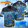 Houston Texans NFL Ocean Beach Coral Fish 3D Hawaiian Shirt For Fans Gift Custom Name - Houston Texans NFL Ocean Beach Coral Fish 3D Hawaiian Shirt For Fans Gift Custom Name