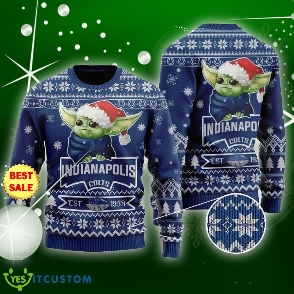 Indianapolis Colts Est 1953 Baby Yoda Ugly Christmas Sweater For Winter 3 Indianapolis Colts Est 1953 Baby Yoda Ugly Christmas Sweater For Winter - Indianapolis Colts Est 1953 Baby Yoda Ugly Christmas Sweater For Winter
