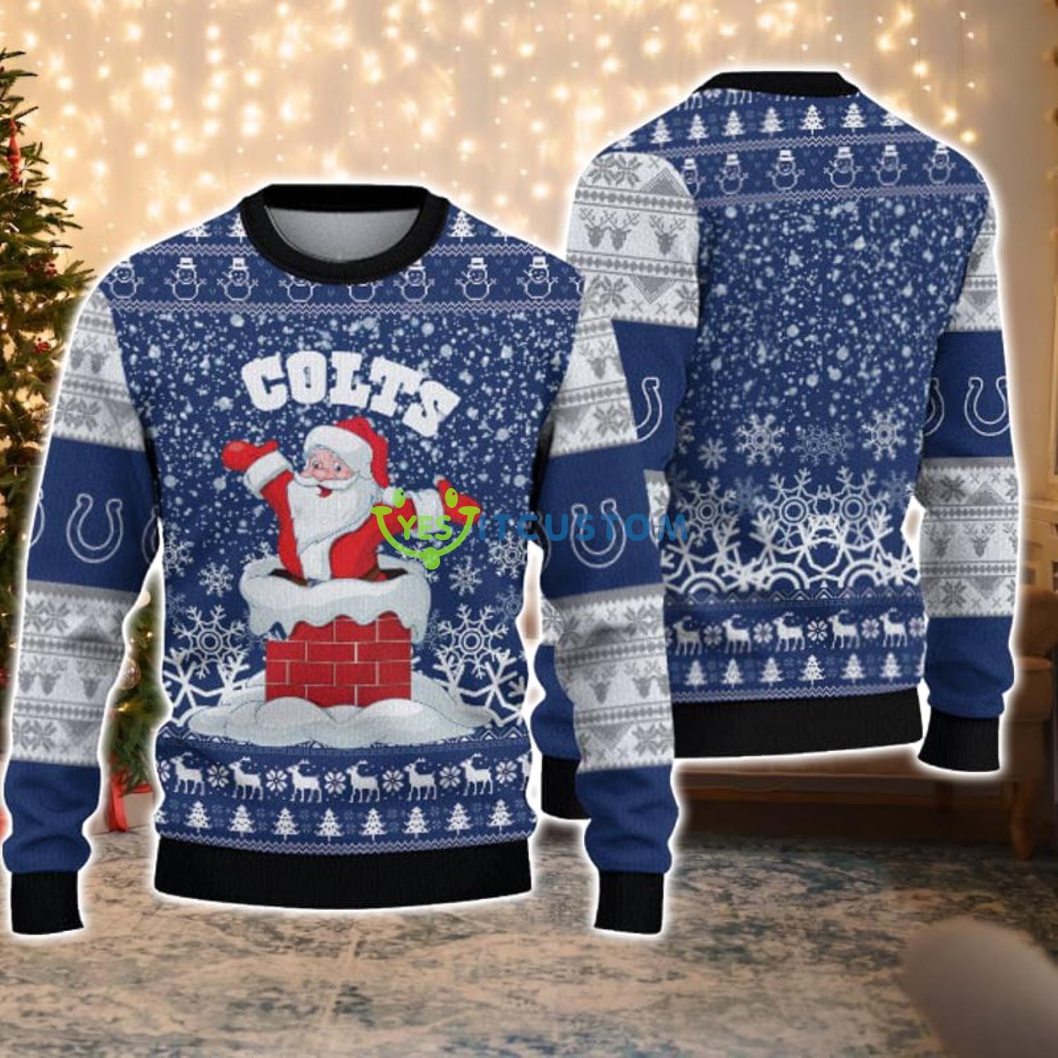 Indianapolis Colts Santa Christmas Gift Ugly Christmas Sweater 3 Indianapolis Colts Santa Christmas Gift Ugly Christmas Sweater Product Photo 1