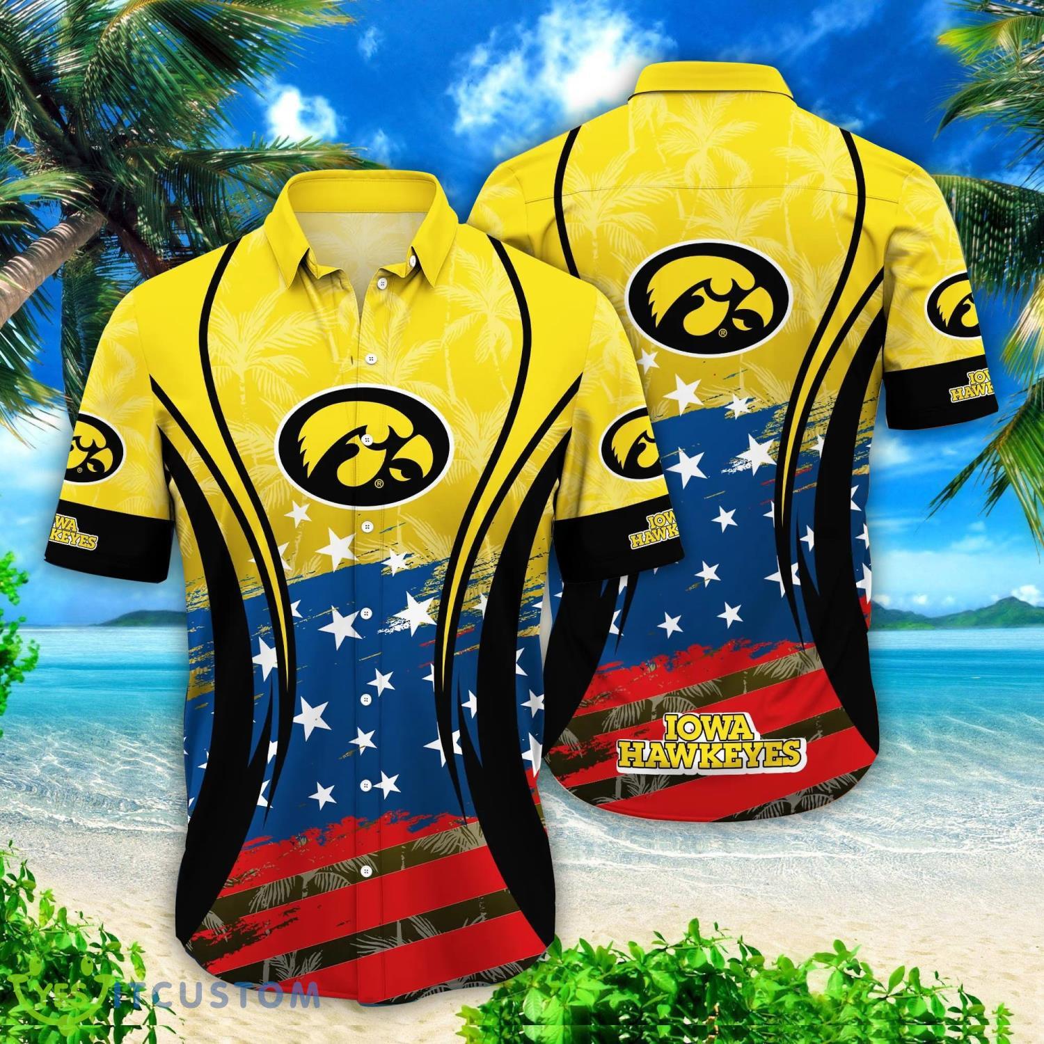 Iowa Hawkeyes NCAA2 Vintage Palm Tree Flag Pattern Aloha Hawaiian Shirt Summer Gift 2 Iowa Hawkeyes NCAA2 Vintage Palm Tree Flag Pattern Aloha Hawaiian Shirt Summer Gift Product Photo 1