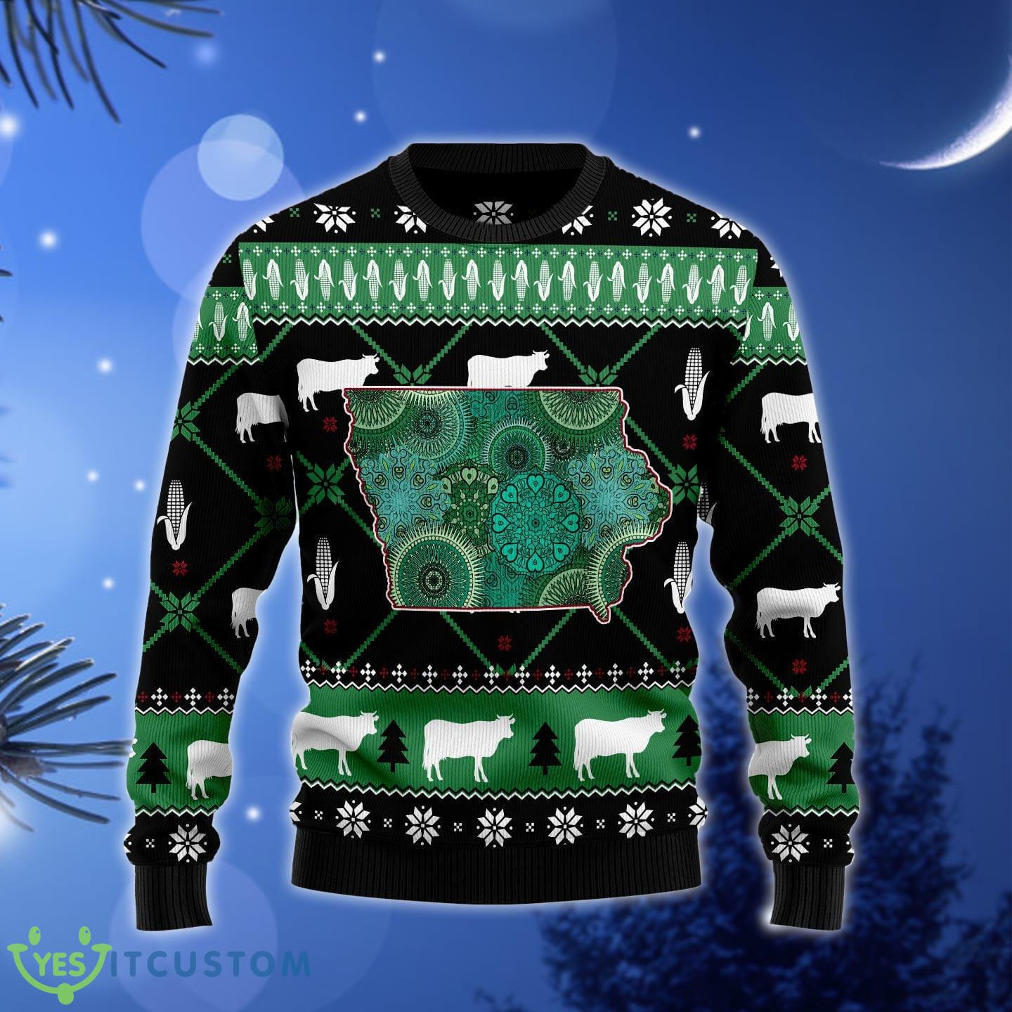 Iowa USA Symbols Pattern Ugly Christmas Sweater Gift Men Women - Iowa USA Symbols Pattern Ugly Christmas Sweater Gift Men Women_1