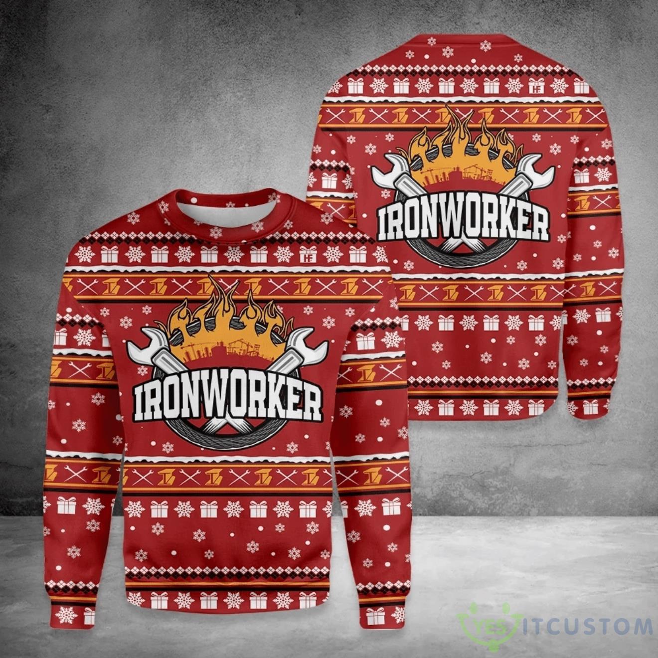 Ironworker Ugly Sweater Great Gift For Christmas 3 Ironworker Ugly Sweater Great Gift For Christmas Product Photo 1