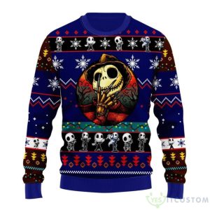 Jack Skellington Blue Ugly Christmas Sweaters Product Photo 1