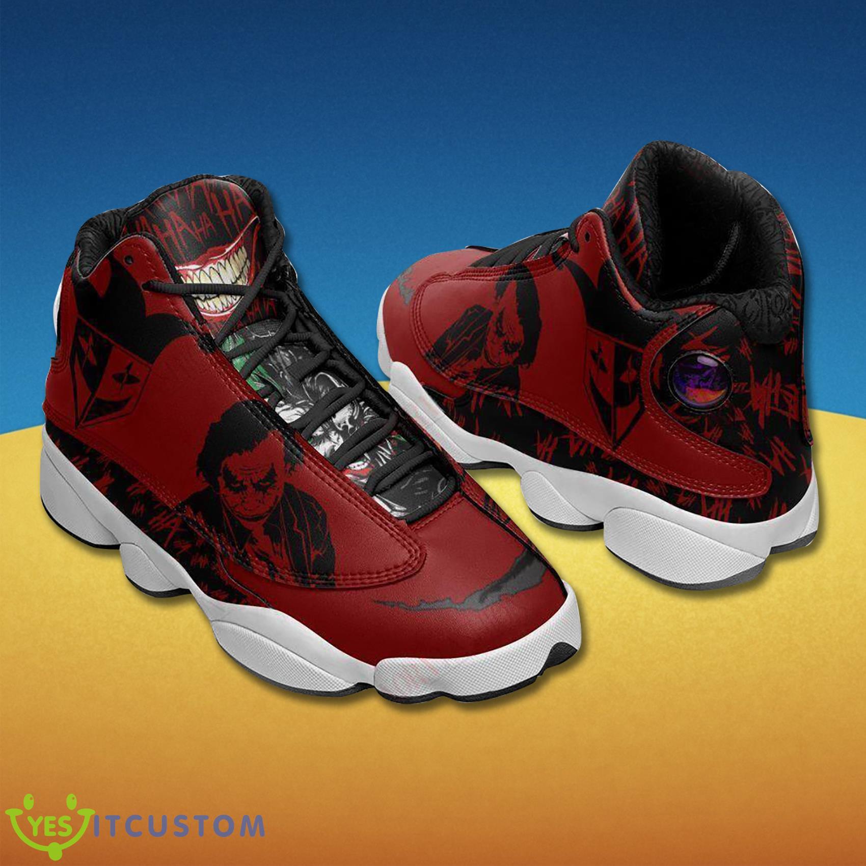 Joker DC Comics Joker Smile Hahaha Red Black Air Joran 13 Shoes For Halloween Product Photo 1